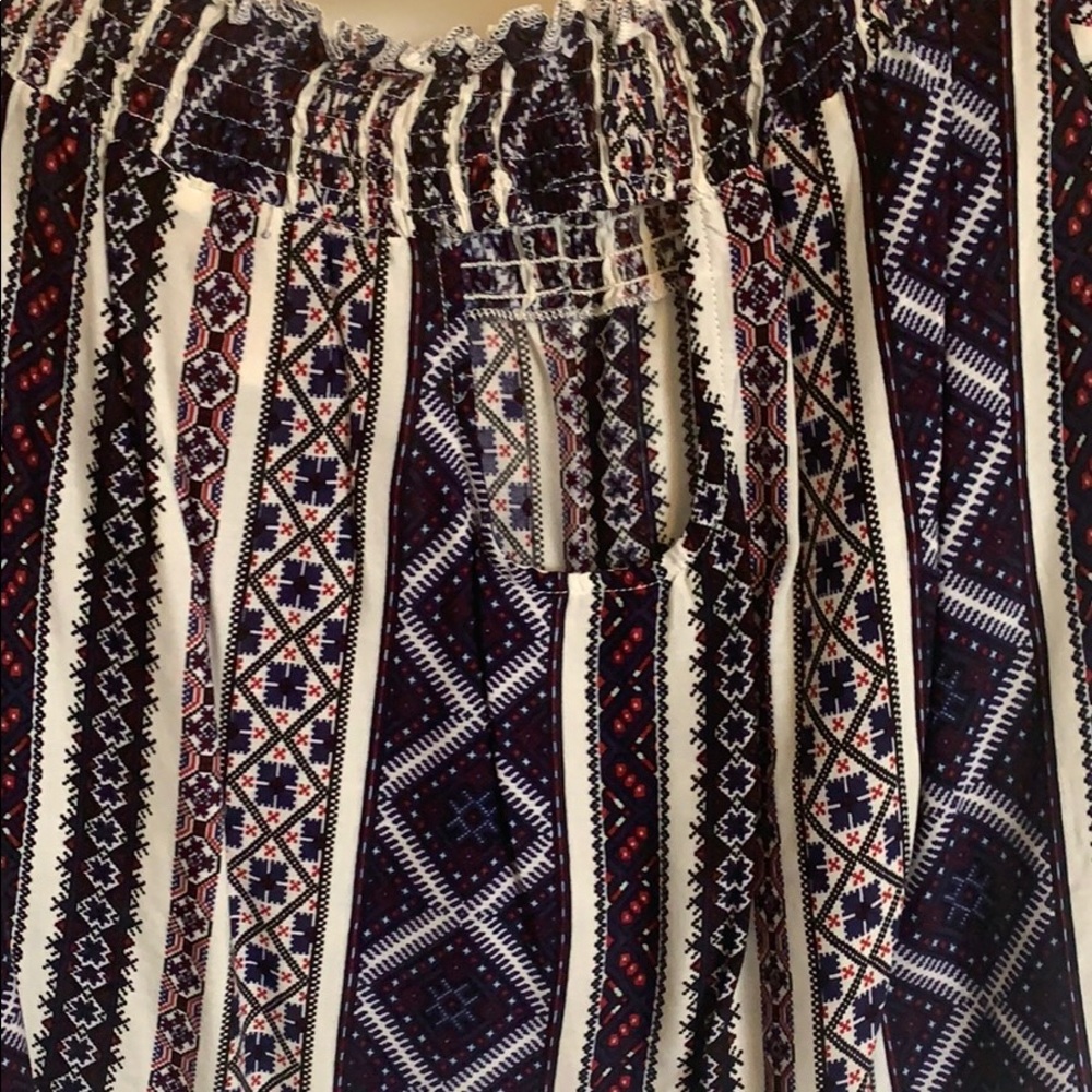 Patterned Off The Shoulder Top - image 2